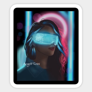 Cyber Girl Sticker